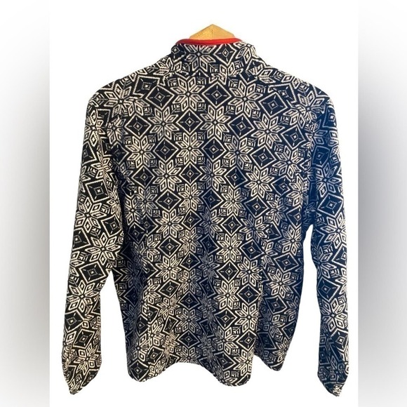 Women’s lands and quarter zip Nordic snowflake, large petite pullover - Picture 2 of 8